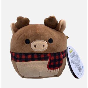 Squishmallow Ruby the Reindeer Christmas 4.5" Plush Stuffed Animal Brown Scarf